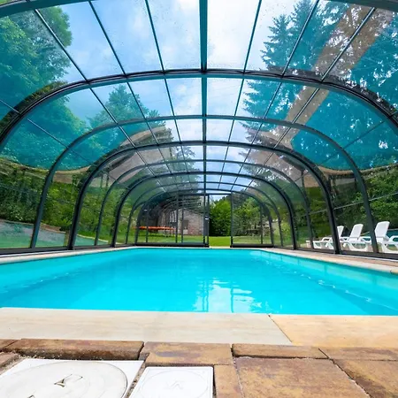 Villa With A Covered Pool, Park, And Playground