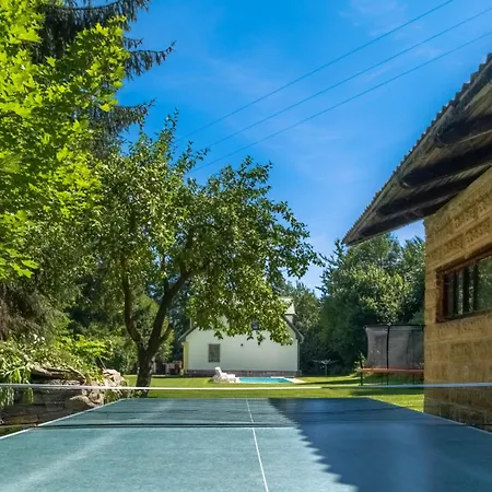 Villa With A Covered Pool, Park, And Playground